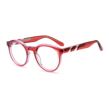 Women Vista Eyeglasses: Kerr -Red - SpaceSMART Eye Clinic (Diagonal View)